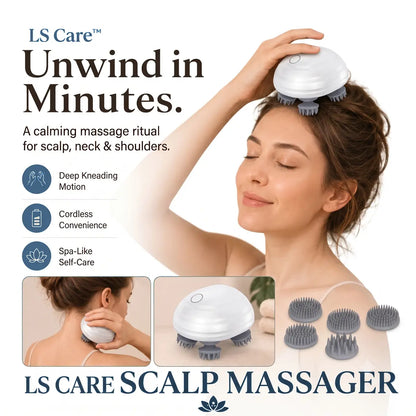 LS Care™ Waterproof Cordless Scalp Massager